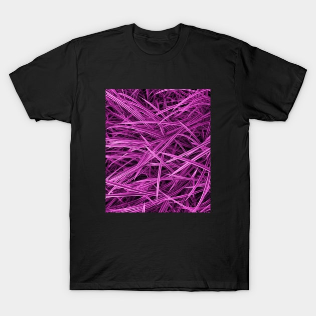 Black pink neon needles pattern - Abstract photography T-Shirt by ArtByMe